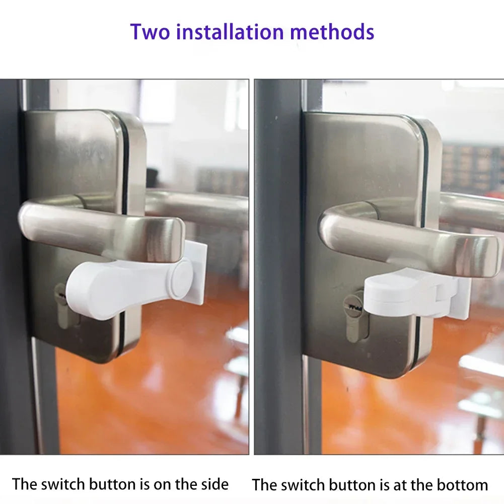 Anti-theft Protection Lock Home Safety Latches Aluminum Alloy Sliding Door And Window Safety Lock Adjustable Security Door Locks