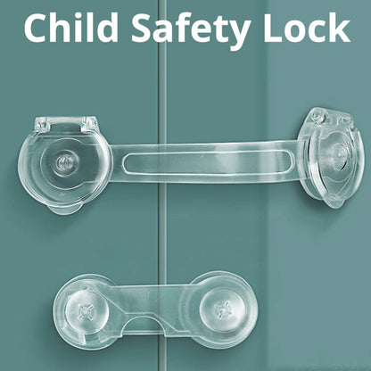 6PCS Baby Cabinet Locks Strap Drawer Lock Child Anti Opening Refrigerator Lock Home Baby Anti Pinch Safety Protection Buckle