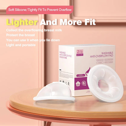 MAMIJOY 2PCS Wearable Anti-Overflow Pad for Breastfeeding Breastmilk Collector Silicone Breast Shell  Milk Collection Cup MSB03