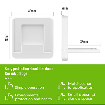 MIRTHBABY-Baby Safety Slide Window Locks for Kids Proof Patio Closet Doors Sliding Glass Door Child Lock- white