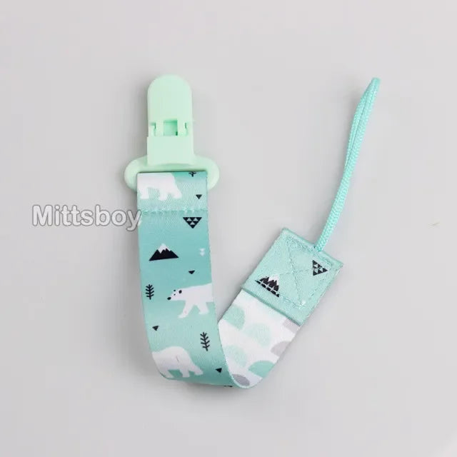 Custom Name Silicone Beads Wooden Ring Pacifier Clips Safe Teething Chains Baby Teether Eco-friendly Dummy Beech Clips Holder