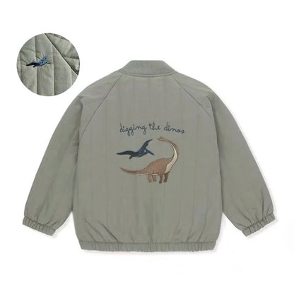 Toddler Baby Boy Girl Jackets Spring Autumn Long Sleeve Embroidery Fleece Cotton Kids Coats Outerwear Children Clothing