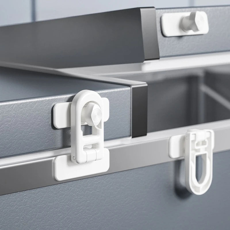 Child Safety Fridge Door Lock No Drill No Screw Childproof Refrigerator Lock Baby Safety Protection Locks for Cupboard Microwave