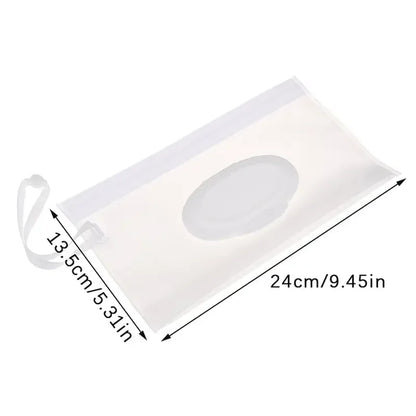 EVA Baby Wet Wipe Pouch Portable Transparent Holder Case Flip Cover Reusable Refillable Tissue Wipes Pouch Useful Tissue Box