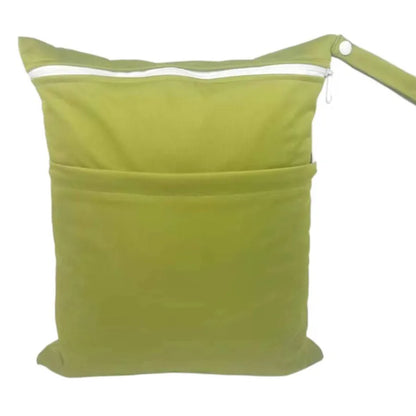 [Sigzagor] Wet Dry Bag With Two Zippered Baby Diaper Nappy Waterproof Reusable Washable