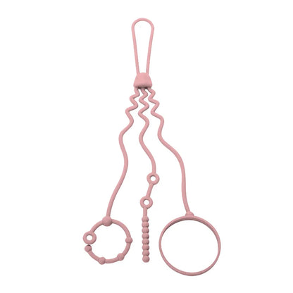 1 Piece Silicone Pacifier Chain, Jellyfish Shape Design, Pink/cream Color, Sea Animal, Suitable for Most Pacifiers, Teething Toy