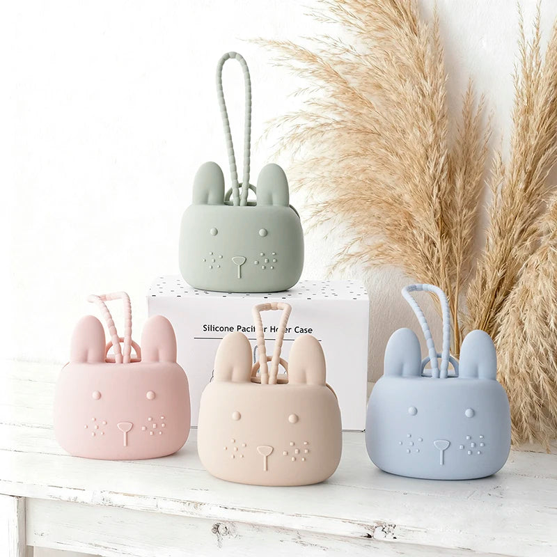 1pc Baby Silicone Pacifier Holder Case, 100% Soft Silicone Nipple Holder Container Box Keep Pacifier Case Pacifiers