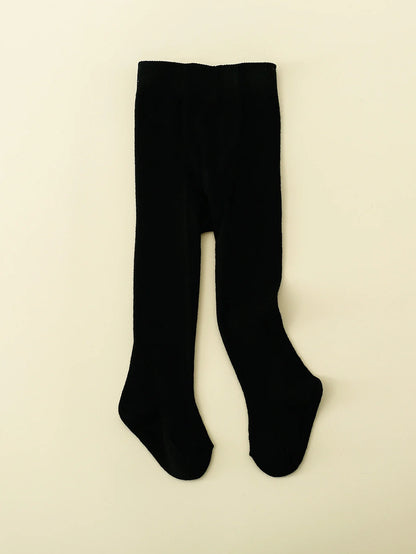 1 Pair of Infant Knitted Tight Panyhose,Soft Traceable Cotton Leggings White,Black Toddler Pants for 0-36 Months Baby Girls Waer
