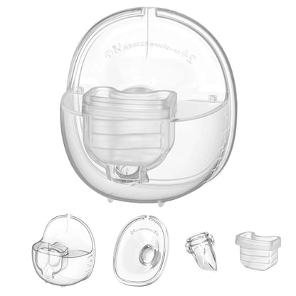 Wearable Breast Pump Parts Compatible with S18 S21 Pump, Milk Collector Cup, Flange Duckbill Valve, Silicone Diaphragm