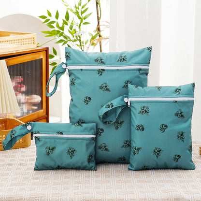 3PCS Recycled Fabric Waterproof Wet Dry Bag Portable Diaper Bag Sanitary Storage Bag
