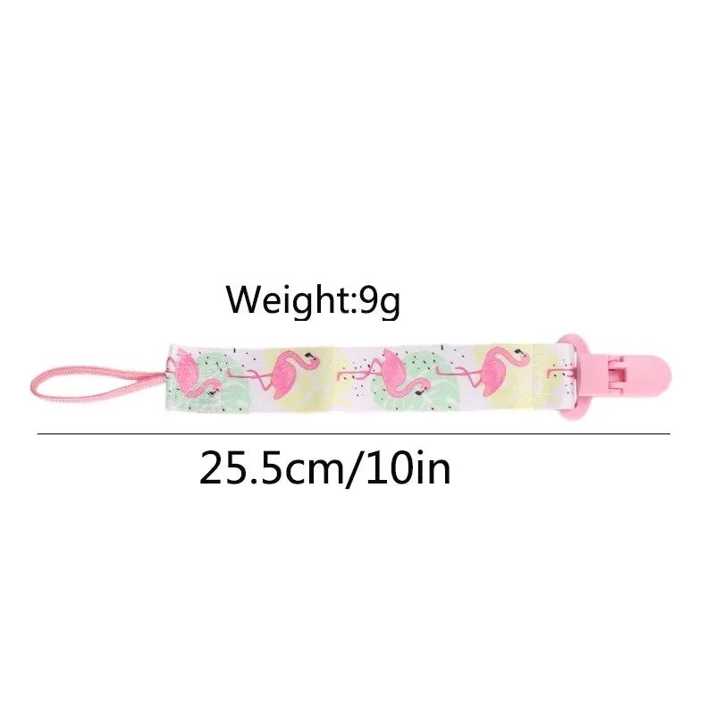 4pcs/set Newborn Pacifier Chain Clip Double-sided Printed Pacifier Belt Pacifier Holder Infant Feeding