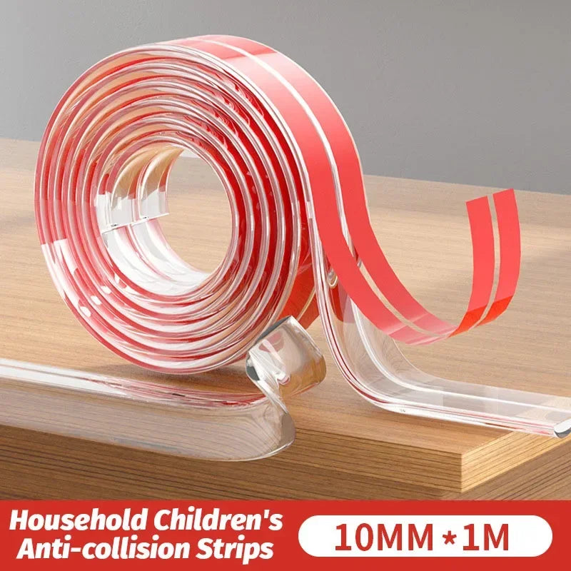 Child Safety Bumper Guard – Transparent Self-Adhesive Edge Protector for Tables & Furniture Corners, Soft Baby-Proofing Strips