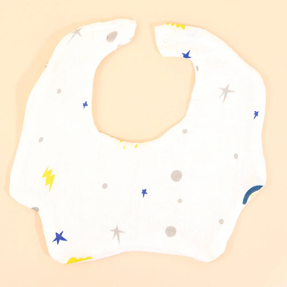 Cotton Gauze Baby Bib Babies Accessories Newborn Baby Apron Feeding Bib 6 Layer Muslin Burp Cloths Kids Saliva Towel New Born