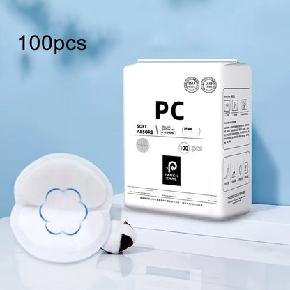 100PCS Breastfeeding Disposable Breast Nursing Pads Breathable Slim Super Absorbency Cotton Breast Pad Nurs