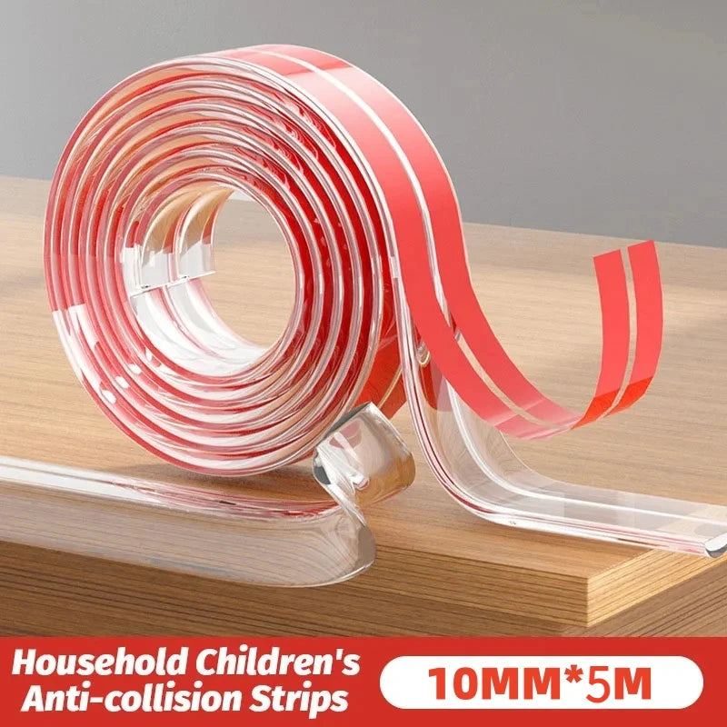Child Safety Bumper Guard – Transparent Self-Adhesive Edge Protector for Tables & Furniture Corners, Soft Baby-Proofing Strips