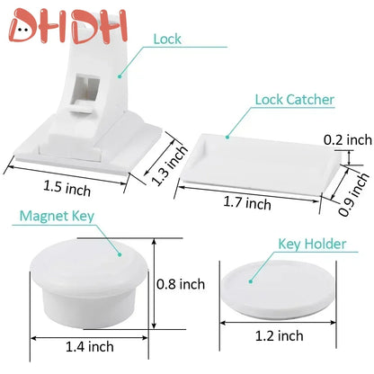 Magnetic Baby Safety Lock Children Protection Invisible Drawer Latch Cabinet Door Lock Limiter Children Security