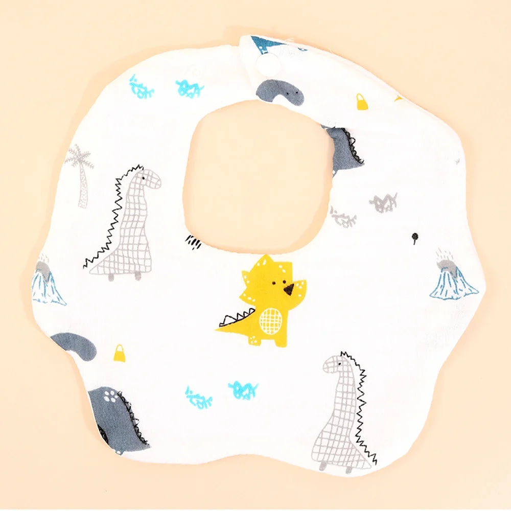 Cotton Gauze Baby Bib Babies Accessories Newborn Baby Apron Feeding Bib 6 Layer Muslin Burp Cloths Kids Saliva Towel New Born