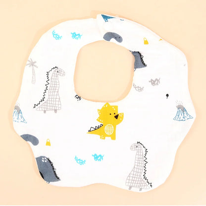 Cotton Gauze Baby Bib Babies Accessories Newborn Baby Apron Feeding Bib 6 Layer Muslin Burp Cloths Kids Saliva Towel New Born