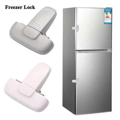 Child Safety Lock Multi-Function Refrigerator Door Lock Anti-Pinching Protection Clip Child Safety Product Gray 1 piece