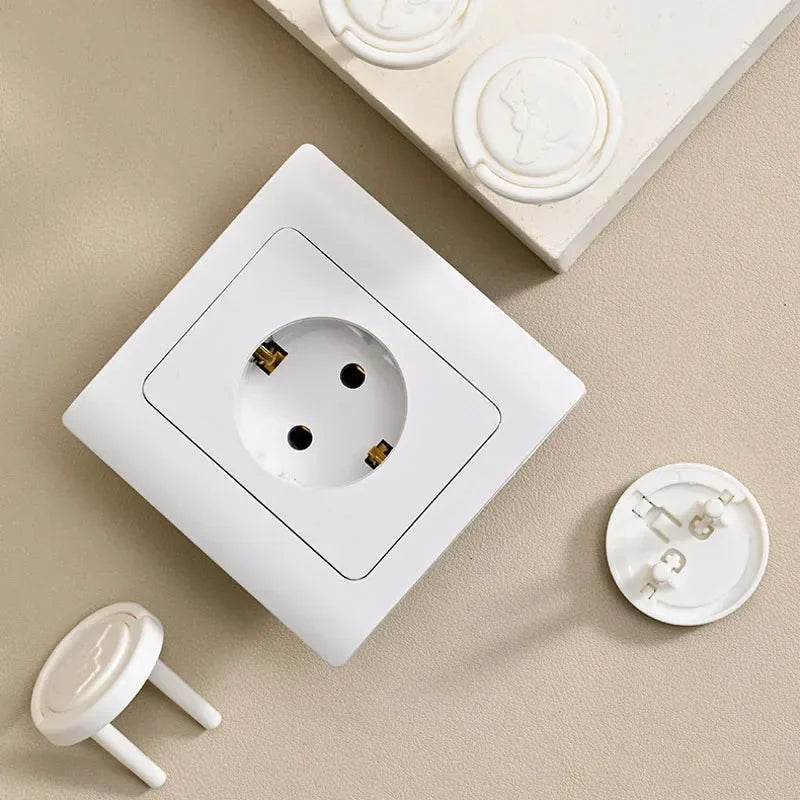 10pcs Baby Safety Socket Covers Child Electric Shock Protection Anti-electric Shock Outlet Protectors for Home Security