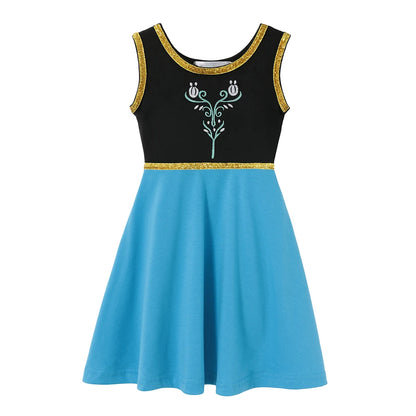 2025  Girl Summer Princess Dress Clothing Rapunzel Elsa Anna Cosplay Birthday Party Dress
