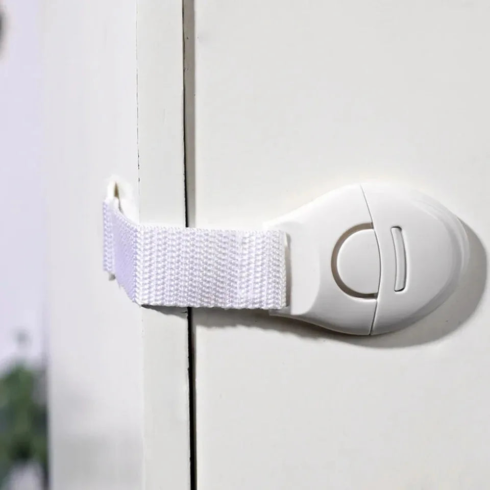 10Pcs Baby Safety Latch Drawer Webbing Safety Lock Multifunctional Protection Cloth Belt Lock Drawer Lock Cabinet Door Locks