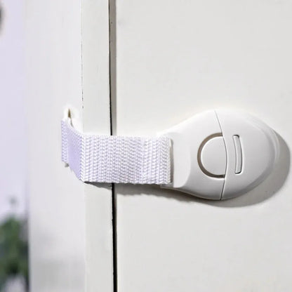 10Pcs Baby Safety Latch Drawer Webbing Safety Lock Multifunctional Protection Cloth Belt Lock Drawer Lock Cabinet Door Locks