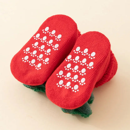 Christmas Soft Newborn Kids Socks Christmas Tree Santa Claus Red Baby Girls Boys Warm Socks 0-3years Children Sock Xmas Gifts