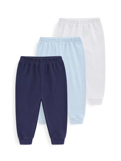 Kiddiezoom 1/3 Pcs Four Seasons Fashion Solid 100%Cotton Baby Boy Girl Pants Soft 100%Cotton Infants Trousers Accessories