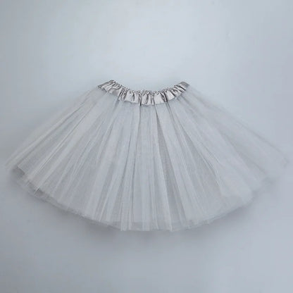 Girl Elastic Ballet Dancewear Tutus Mini Skirt For Birthday Party Dance 3 Layer Tulle Tutu Skirt for Kids Princess 2-8Y Girls