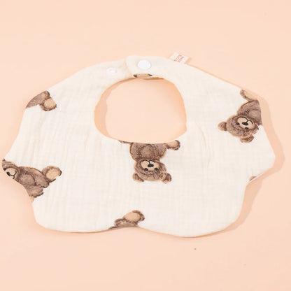 Cotton Gauze Baby Bib Babies Accessories Newborn Baby Apron Feeding Bib 6 Layer Muslin Burp Cloths Kids Saliva Towel New Born