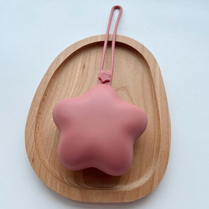 Baby Pacifier Box Portable Stroller Hanging Strap Teether Anti-Drop Star Silicone Soother Storage Box