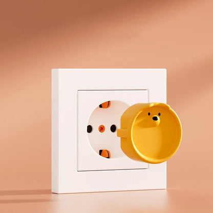 10/5PCS Baby Safety Electric Outlet Cover Cartoon Bear Baby Proofing Socket Protectors Shock Prevention Child Safety Plug Caps