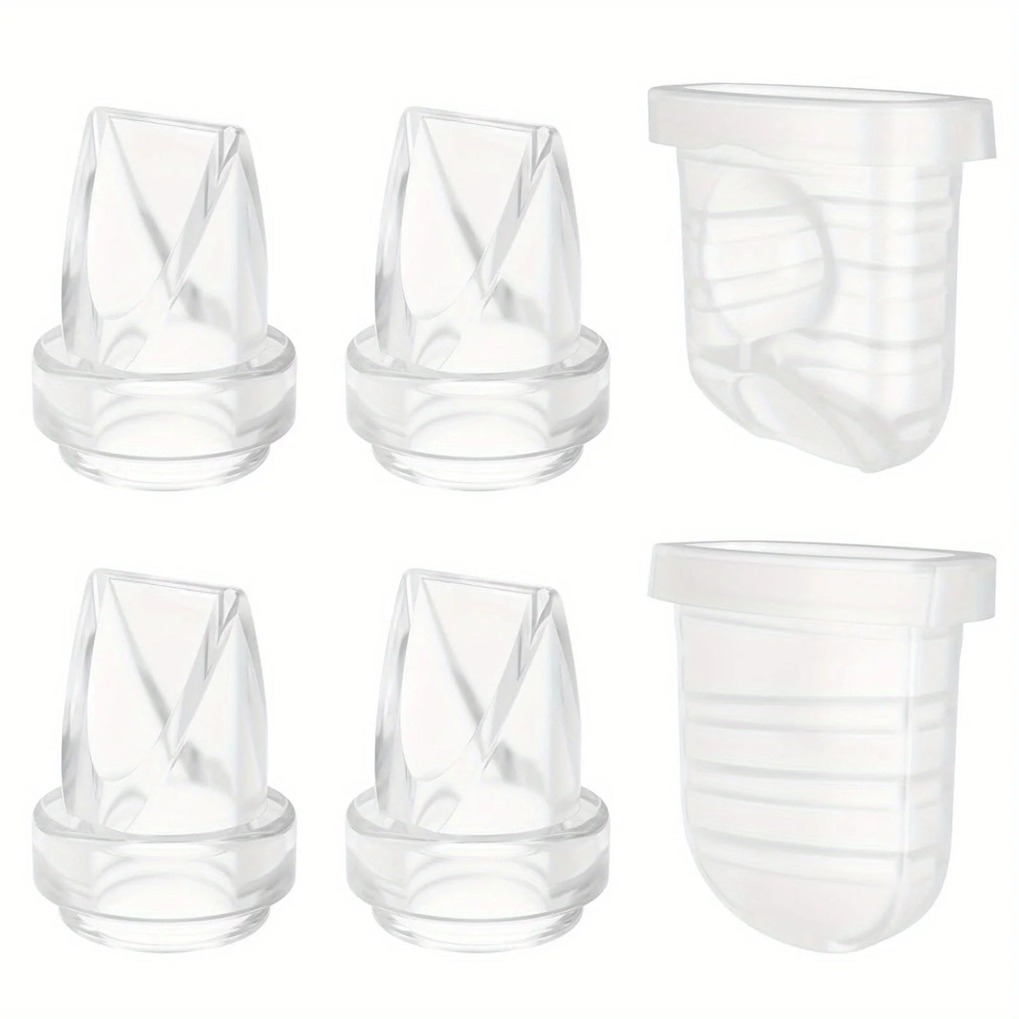 6PCS Duckbill Valve & Silicone Diaphragm Compatible with eufy S1 Pro/S1/E10, NCVI/Zooawa/Nuliie S32 Breast Pump Accessories