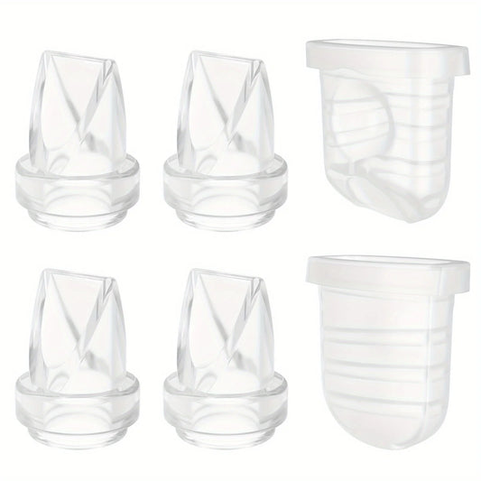 6PCS Duckbill Valve & Silicone Diaphragm Compatible with eufy S1 Pro/S1/E10, NCVI/Zooawa/Nuliie S32 Breast Pump Accessories