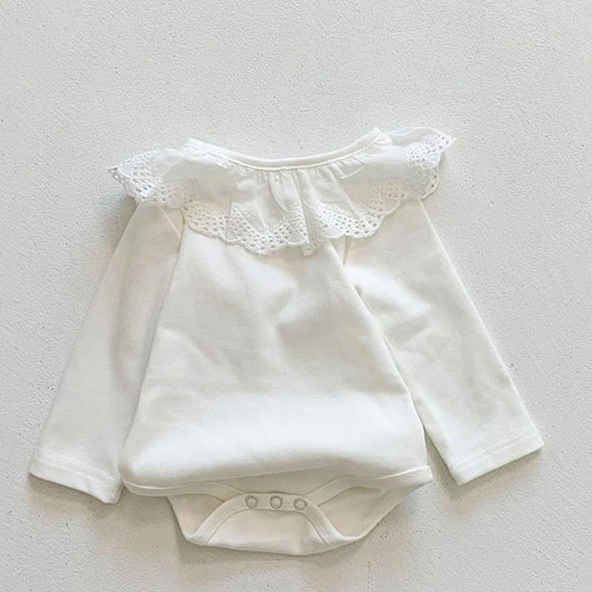 2023 Baby Girl Romper Long Sleeve Clothes Sweet Lace Newborn Baby Rompers For Girls Jumpsuit Spring Autumn Baby Boys Romper