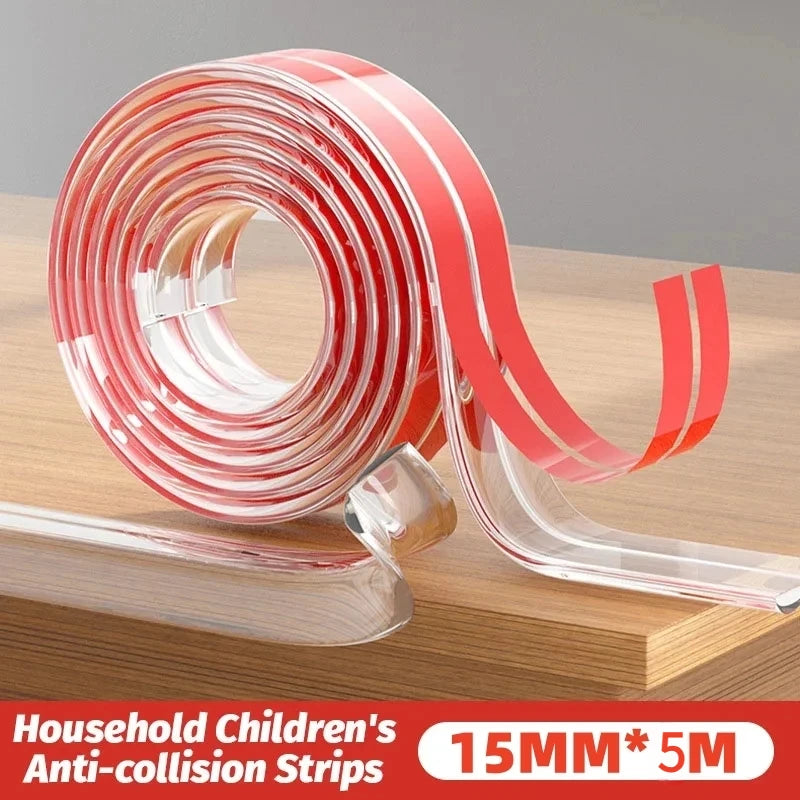 Child Safety Bumper Guard – Transparent Self-Adhesive Edge Protector for Tables & Furniture Corners, Soft Baby-Proofing Strips