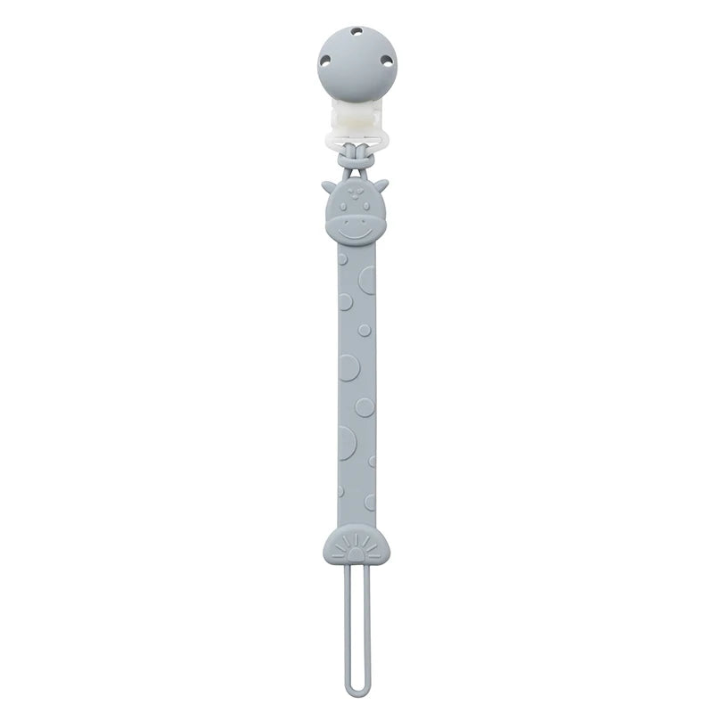 Silicone Pacifier Clips, BPA Free One-Piece Design Pacifier Holder for Baby Boy and Girl 3 Month+, Baby Accessories