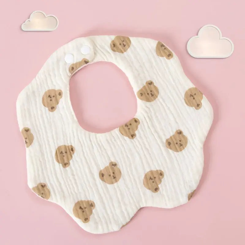 Cotton Gauze Baby Bib Babies Accessories Newborn Baby Apron Feeding Bib 6 Layer Muslin Burp Cloths Kids Saliva Towel New Born