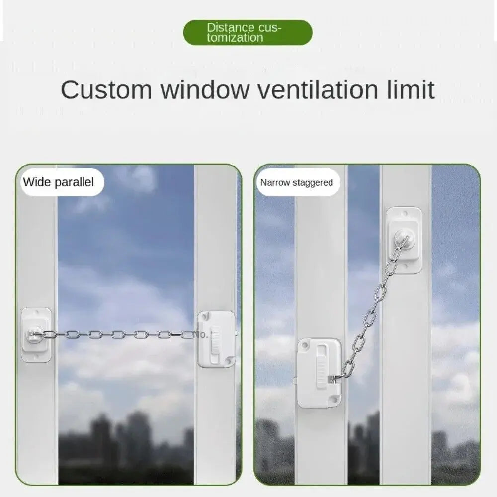 Adjustable Window Kid Security Lock Self Adhesive No Drilling Window Restrictor