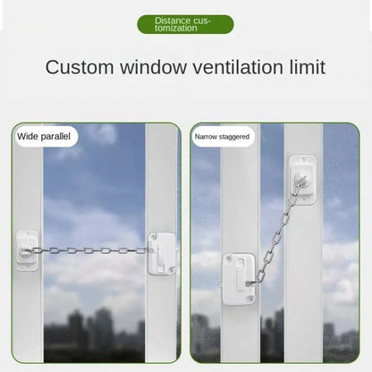 Adjustable Window Kid Security Lock Self Adhesive No Drilling Window Restrictor