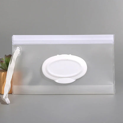 Baby Wet Wipe Pouch EVA Flip Cover Tissue Box Cute Snap-Strap Refillable Wet Wipes Bag Outdoor Useful Baby Stroller Accessory