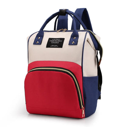 Large Capacity Canvas Mummy Bag Multifunctional Baby Bottle Thermal Insulation Travel Storage Bag Fashion Mummy Bag Hanging Bag