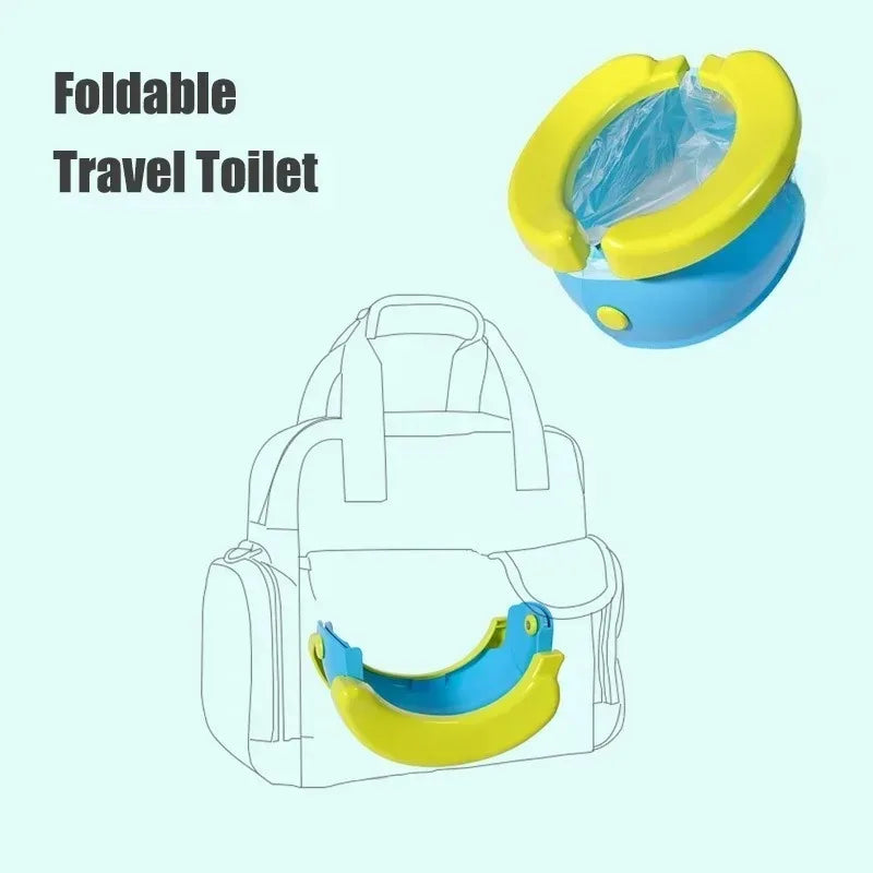 Foldable Portable Potty Training Seat, Travel Baby Toilet Seat, Multifunctional Squatty Potty & Urinal, Lightweight Toilet Pot f