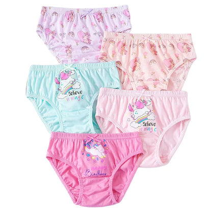 5 Pcs/Lot Children's Underpants For Girls Cute Cat HelloKitty Cartoon Girls Panties Cotton Baby Kids Underwear Breathable Briefs
