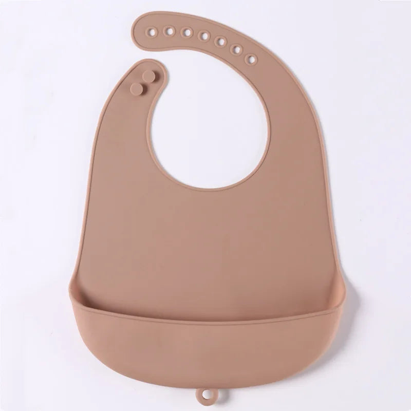 1/2pcs Food Grade Silicone Baby Eating Bibs Easy to Clean Baby Bibs Drool Towels Waterproof Children Silicone Drool Bibs