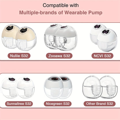 6PCS Duckbill Valve & Silicone Diaphragm Compatible with eufy S1 Pro/S1/E10, NCVI/Zooawa/Nuliie S32 Breast Pump Accessories