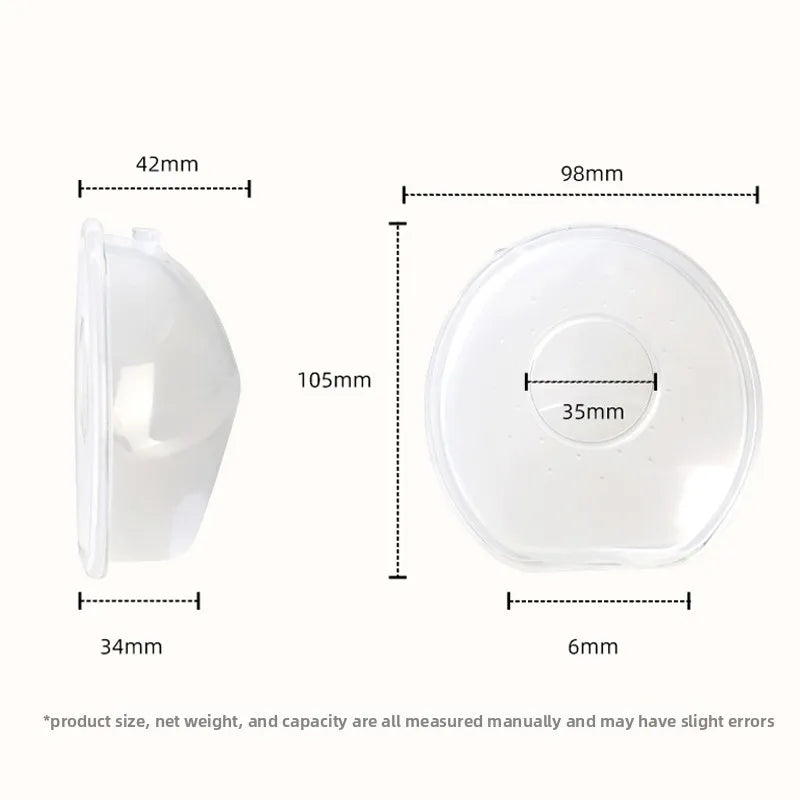 1 Pair Silica Gel Collection Cover Breastmilk Collecter Soft Reusable Nursing Pad Postpartum Suction Nipple Suction Container
