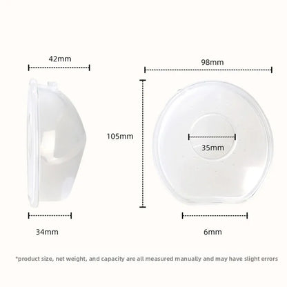 1 Pair Silica Gel Collection Cover Breastmilk Collecter Soft Reusable Nursing Pad Postpartum Suction Nipple Suction Container