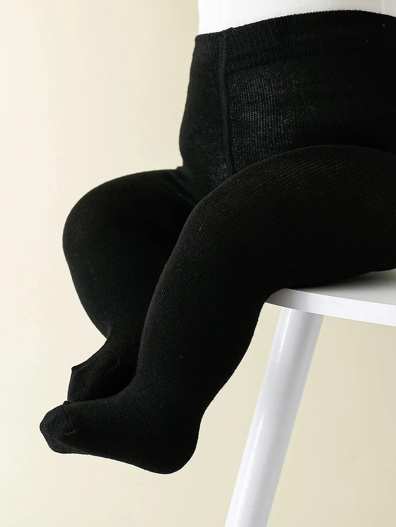 1 Pair of Infant Knitted Tight Panyhose,Soft Traceable Cotton Leggings White,Black Toddler Pants for 0-36 Months Baby Girls Waer